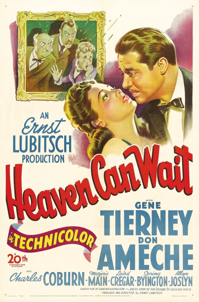 Небеса могут подождать (1943) постер