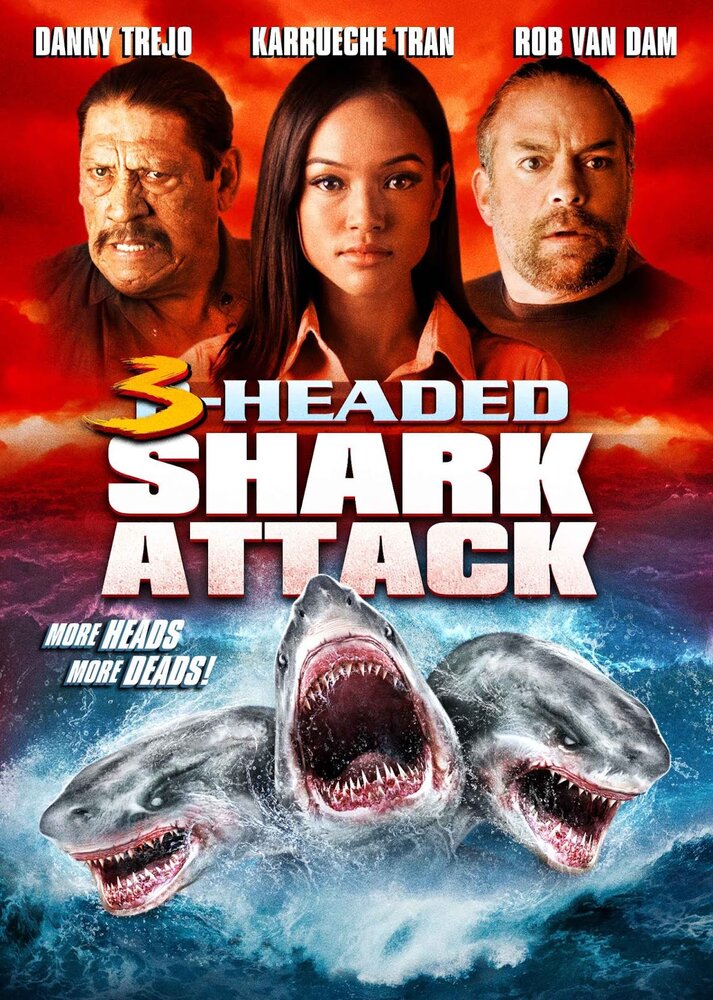 Нападение трёхголовой акулы (2015) постер