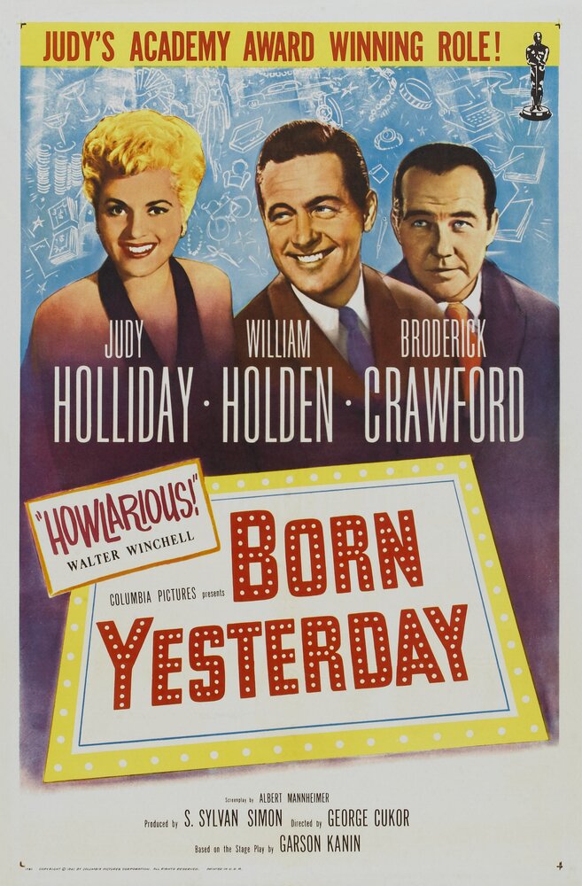 Рожденная вчера (1950) постер