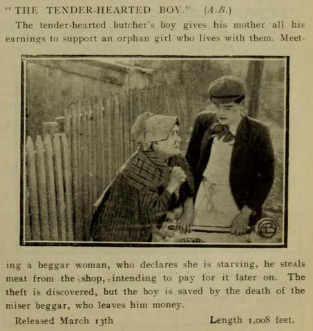 The Tender Hearted Boy (1913) постер