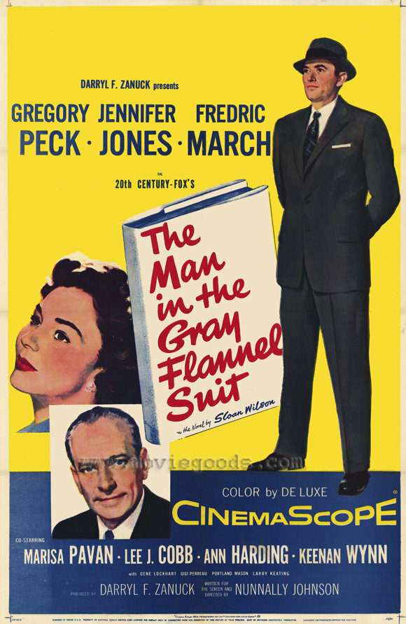 Человек в сером фланелевом костюме (1956) постер